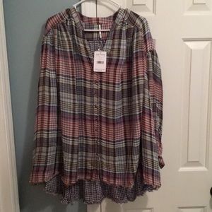 Free People flannel top